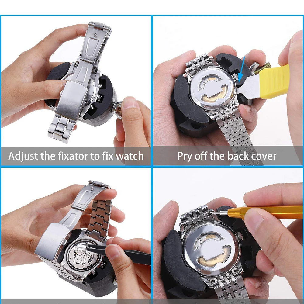 

147/151pcs Watch Repair Tool Kit Case Opener Band Link Pin Remover Watchmaker Watch Maintain Tools Set For Fossil Rolex_watch