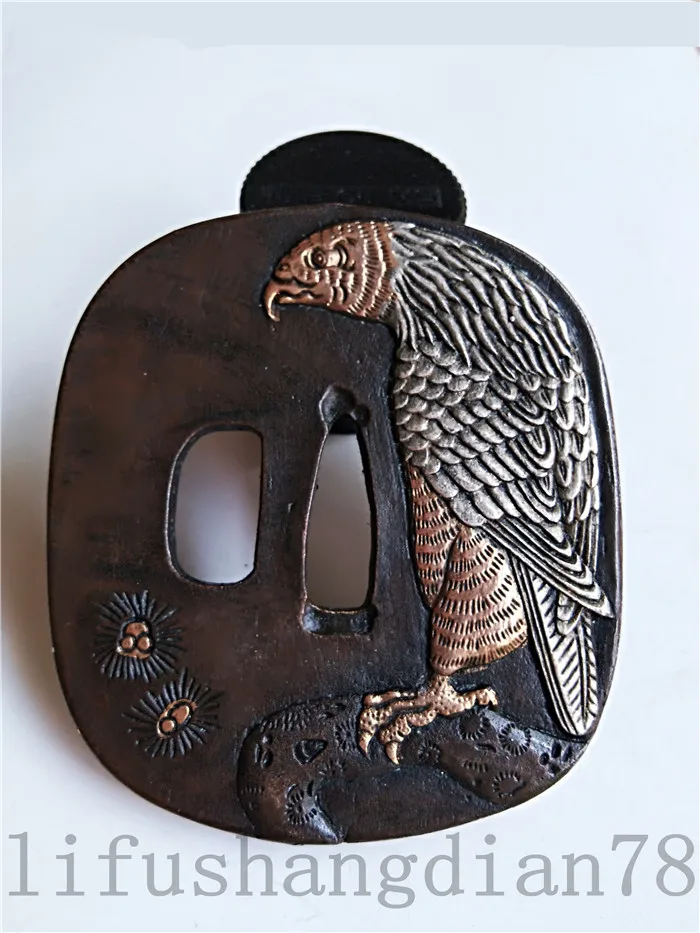 

COPPER EAGLE TSUBA JAPANESE SWORD'S FITTING FOR KATANA WAKIZASHI TANTO