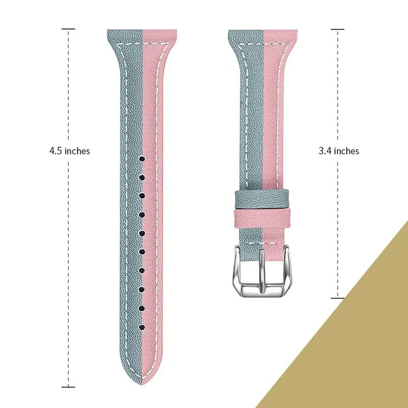 OULUCCI ремешок из натуральной кожи для Fitbit versa, ремешок на запястье браслет fit bit Lite Verse 2 Band аксессуары - Цвет: pink gray