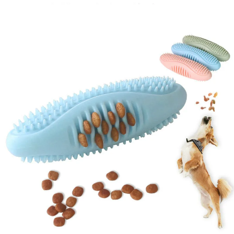 

Pet Dog Chewing TPR Toys Bite-Resistant Molar Tooth Cleaning Chewing Pet Puppy Dog Toys Dog Training Puzzle Leaking Food Toy