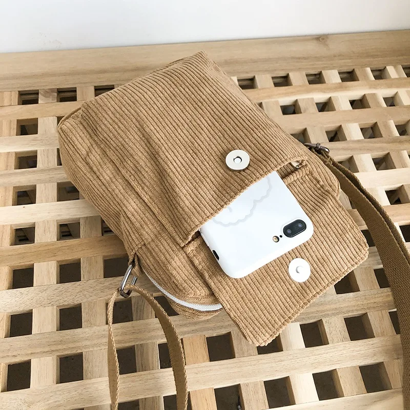 

Bags for Women 2020 Fashion New Messenger Bags Corduroy Cartoon Bear Canvas Handbags Female Mini Purses Casual Shoulder Bags