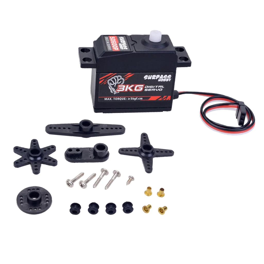 

3KG Steering Servo Motor for 1:12 RC Crawler Robot Ship Aircraft Aircraft