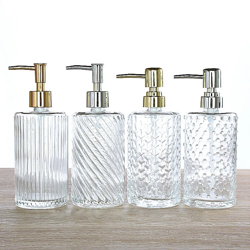 

Portable 400ml Glass Soap Dispenser Bottle Liquid Soap Shower Gel Hand Sanitizer Shampoo Bottles Manual Press Soap Dispense Pump