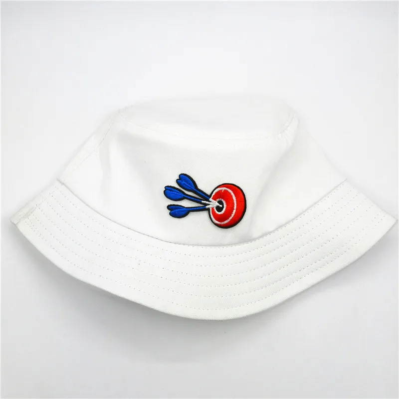

2020 new style Archery target embroidery Bucket Hat Fisherman Hat outdoor travel hat Sun Cap Hats for men and Women 289
