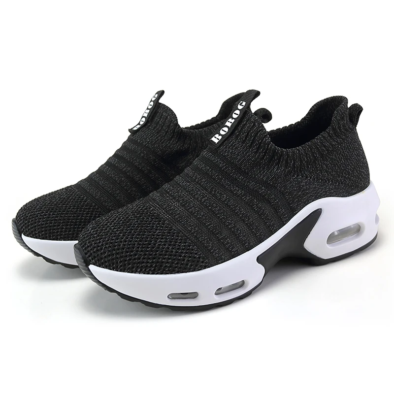 

Air Cushioning Walking Shoes Slip-On Women's Ladies Casual Zapatillas Mujer 35-42 Rubber Platform Women Sneakers Fashion 2021