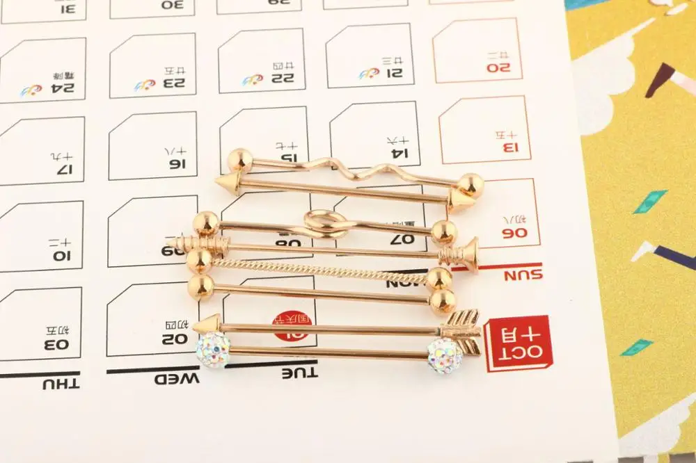 Серьги-штанги из хирургической стали для пирсинга ювелирные изделия прокола