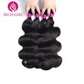 Richgirl 32 34 36 38 40 Cal ciało fala wiązki ludzkich włosów brazylijski doczepy z włosów typu Remy 1/3/4 Pcs oferty sprzedaż dla czarnych kobiet