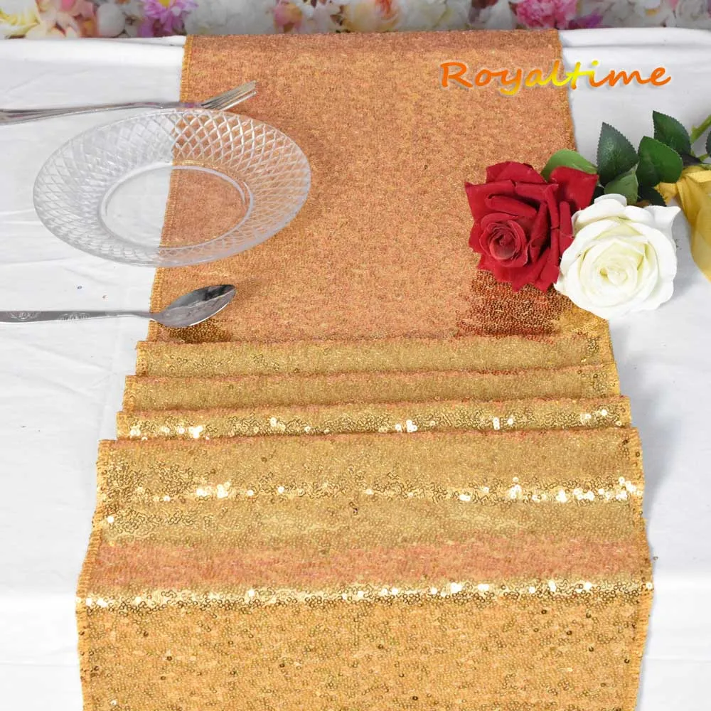 30x180cm Christmas Green/Fuchsia/Burgundy/Rose Gold Sequin table runner for Party table cloth Weddings Decoration Table Runners