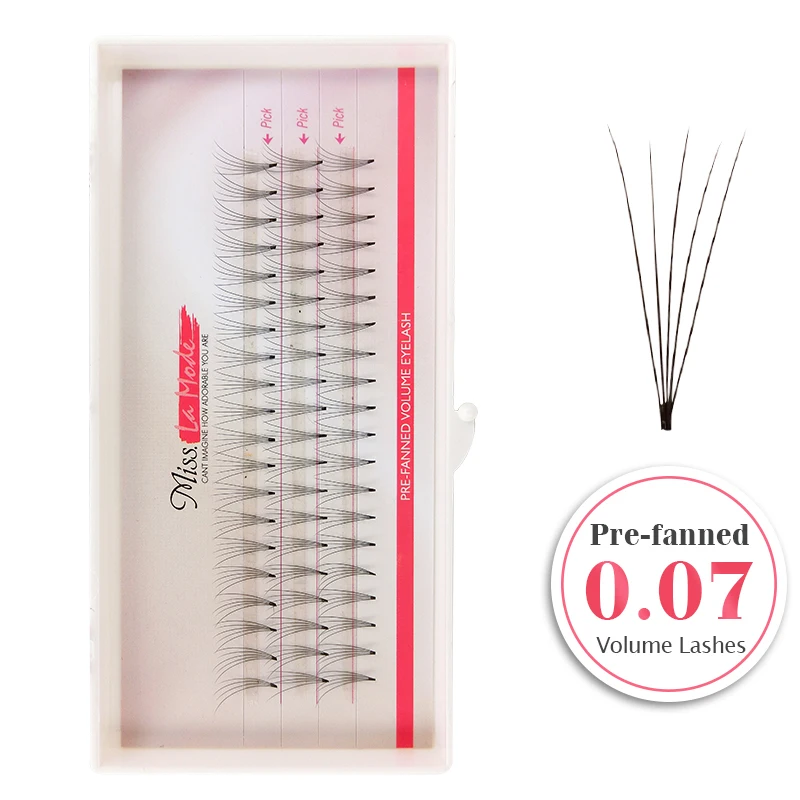 

0.07mm 1pc/lot 4D Semi-permanent Pre-fanned Volume Eyelash Extension Premade fancy eyelashes Cluster Eyelash Extension