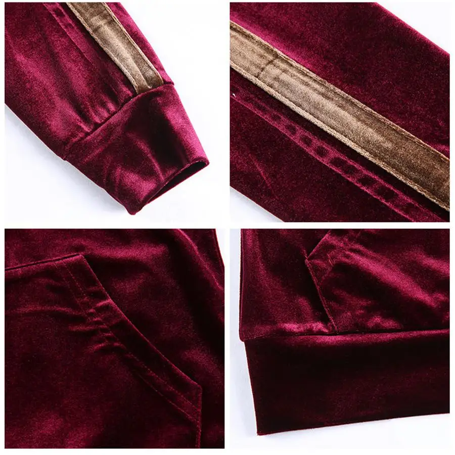 

velvet sports suit fashion Lady suit Spring autumn women