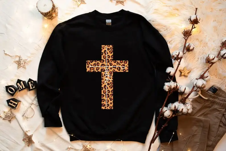 

Faith Sweatshirt, faith Jesus Christian Cross, Sweatshirt Women Mom Gift Pullover Long Sleeve Tops Shirts Casual Drop Shipping