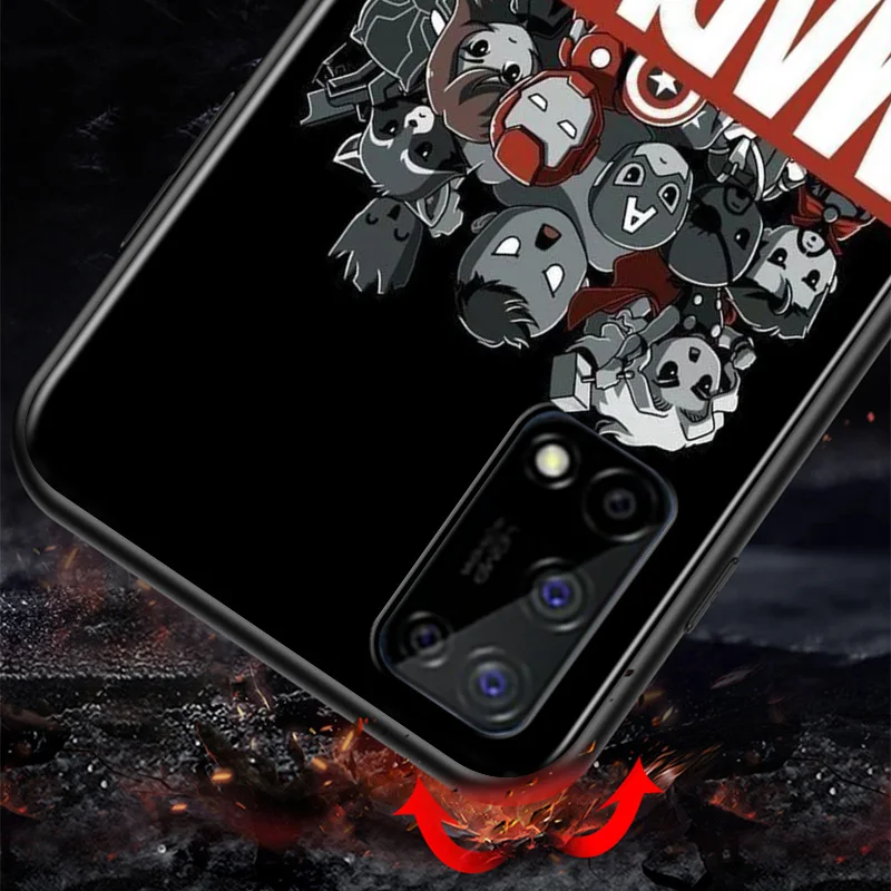 

Marvel Avengers Cartoons Logo For Huawei Honor V9 Play 8S 8C 8X MAX 8A Prime 8 7S 7A Pro 7C Soft TPU Silicone Black Phone Case