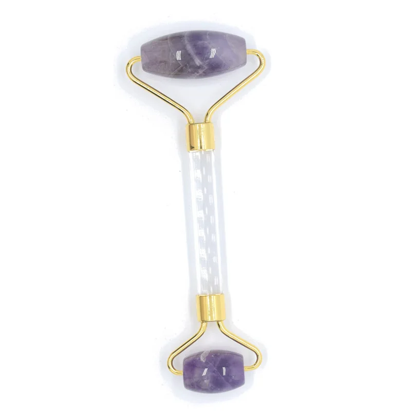 

Natural Rose Quartz Crystal Roller Facial Massage Relaxation Face Lift Massager Jade Roller Stone Beauty Skin Tool
