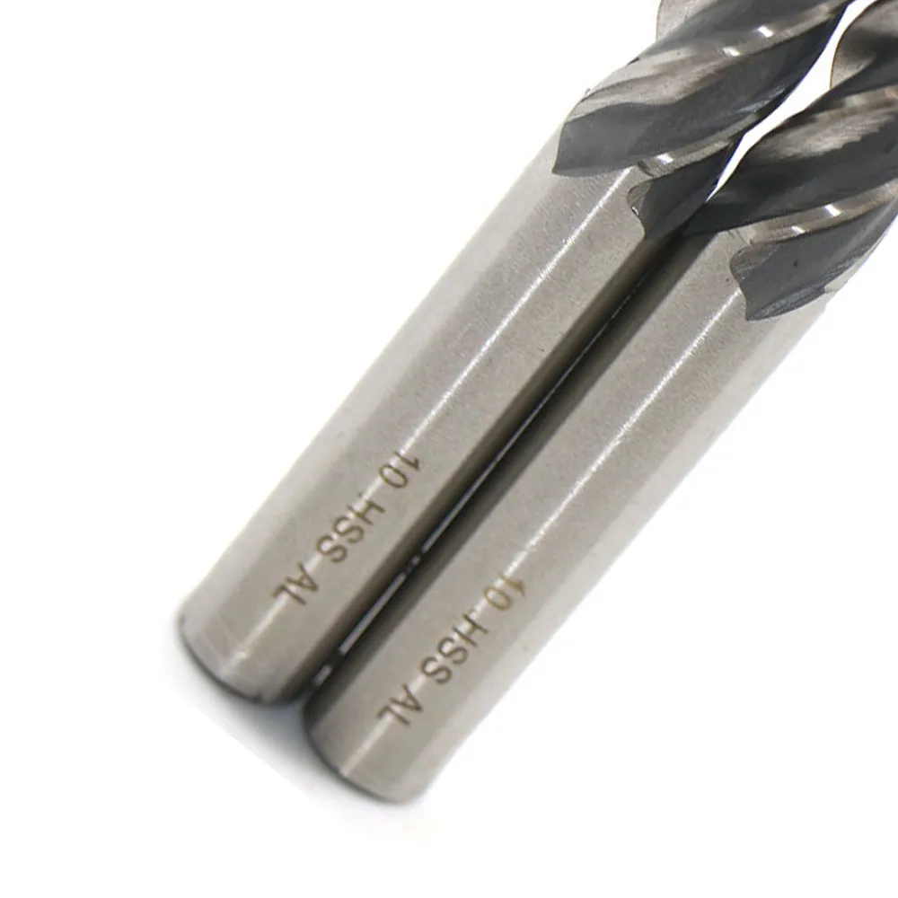 2 шт. 10 мм HSS фрезерный станок с ЧПУ цилиндрическим хвостовиком 4 Флейта концевой