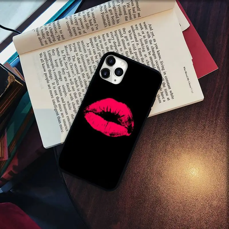 

Sexy Lip print fashion Phone Cases for iPhone 11 12 pro XS MAX 8 7 6 6S Plus X 5S SE 2020 XR Soft silicone cover shell funda