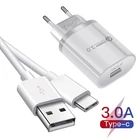 Быстрое зарядное устройство QC 3,0, USB-кабель типа C для Motorola G100, G60, G50, G20, G10, G9, G8, Мощный USB-кабель для зарядки