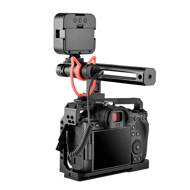 Мини-клетка для камеры DSLR Canon EOS R5 и R6 с верхней ручкой Риг 1/4 дюйма рельсовая