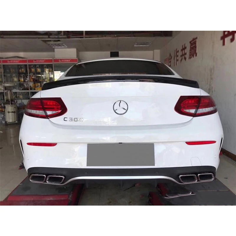 CEYUSOT для Benz C - Class Coupe C205 реальное углеродное волокно спойлер аксессуары 2015 + C200 C260