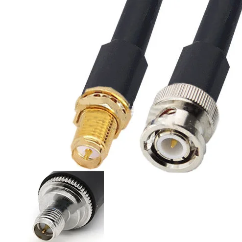 

LMR400 Cable RP-SMA Female to BNC Male Connector Low Loss RF Coax Pigtail Antenna