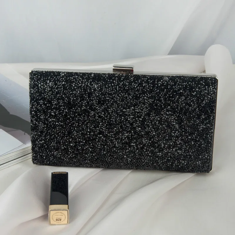 Стразы клатч Женская Роскошная сумочка Gillter вечерние сумочки в коробке с