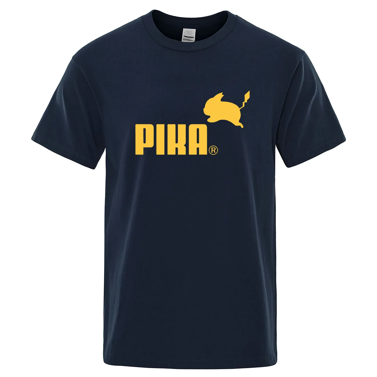 Летняя новая футболка Pika, мужские футболки с японским Аниме Покемон, футболки с Пикачу для мальчиков, хлопковая футболка с коротким рукавом, мужские повседневные футболки, топы