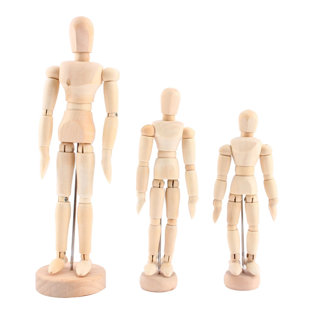Artist Movable Limbs Body Wooden Toy Figure Model Mannequin Art Sketch Draw Action Toy Figures DIY Crafts Home Decoration Gift