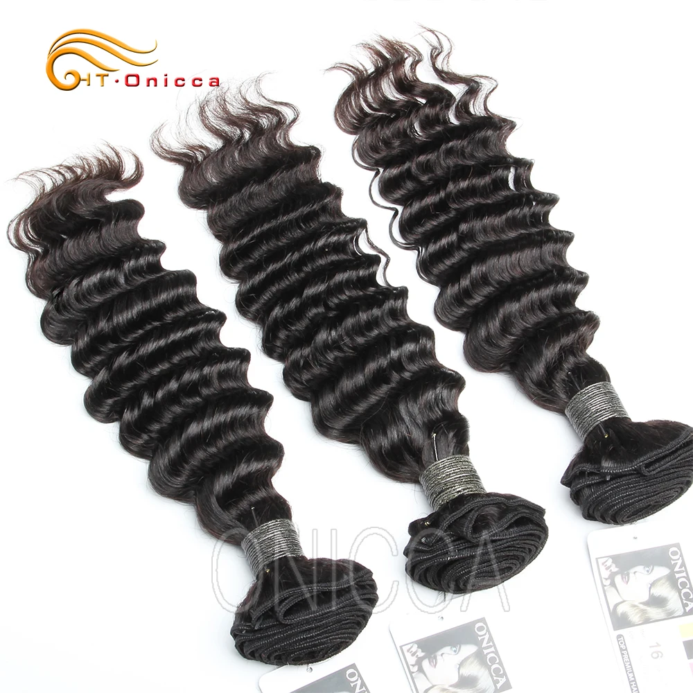 Глубокая волна пряди Пряди человеческих волос для наращивания можно купить 1/3/4