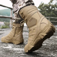 men high quality brand military leather boots special force tactical desert combat mens boots outdoor shoes ankle boot big size