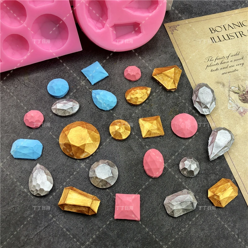 Алмазный кристалл в форме драгоценного камня силиконовое мыло для помадки 3D желе