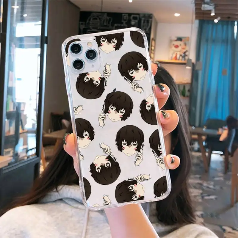 

Bungou stray Dogs anime Phone Case Transparent for iPhone 6 7 8 11 12 s mini pro X XS XR MAX Plus cover funda shell