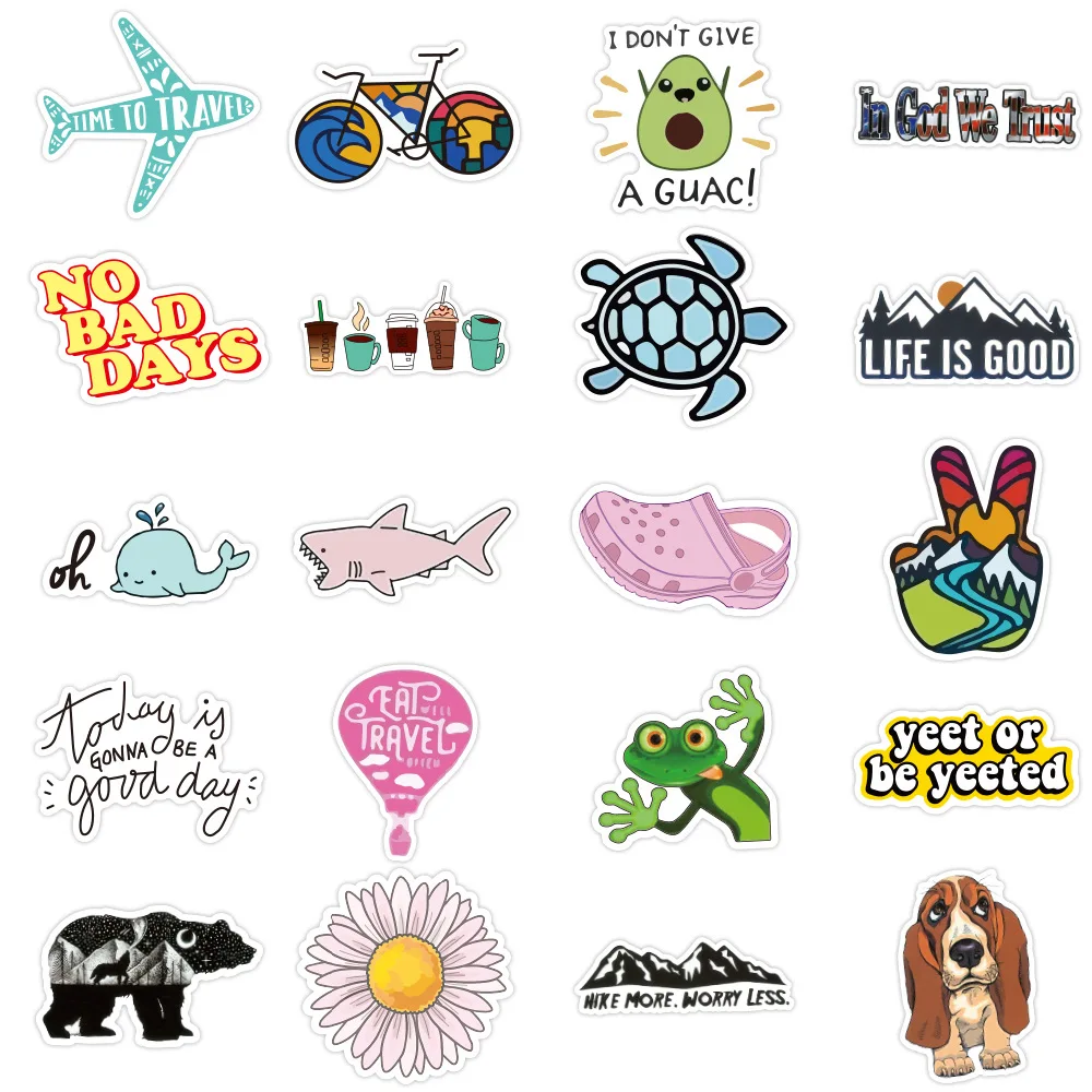 

70pcs Eccentric Personality Graffiti Stickers DIY Notebook Water Cup Luggage Skateboard Guitar Waterproof Stickers Toys