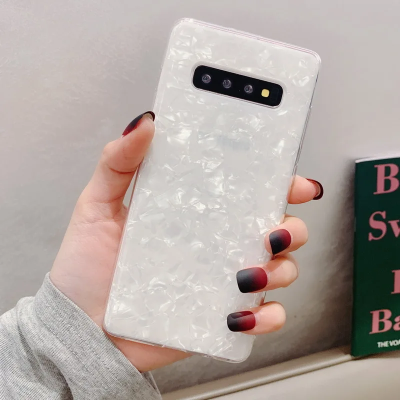 Роскошный блестящий чехол с раковиной для Samsung S10 S8 S9 Plus S7 Note 10 8 9 Huawei 30 20 Pro Lite Mate