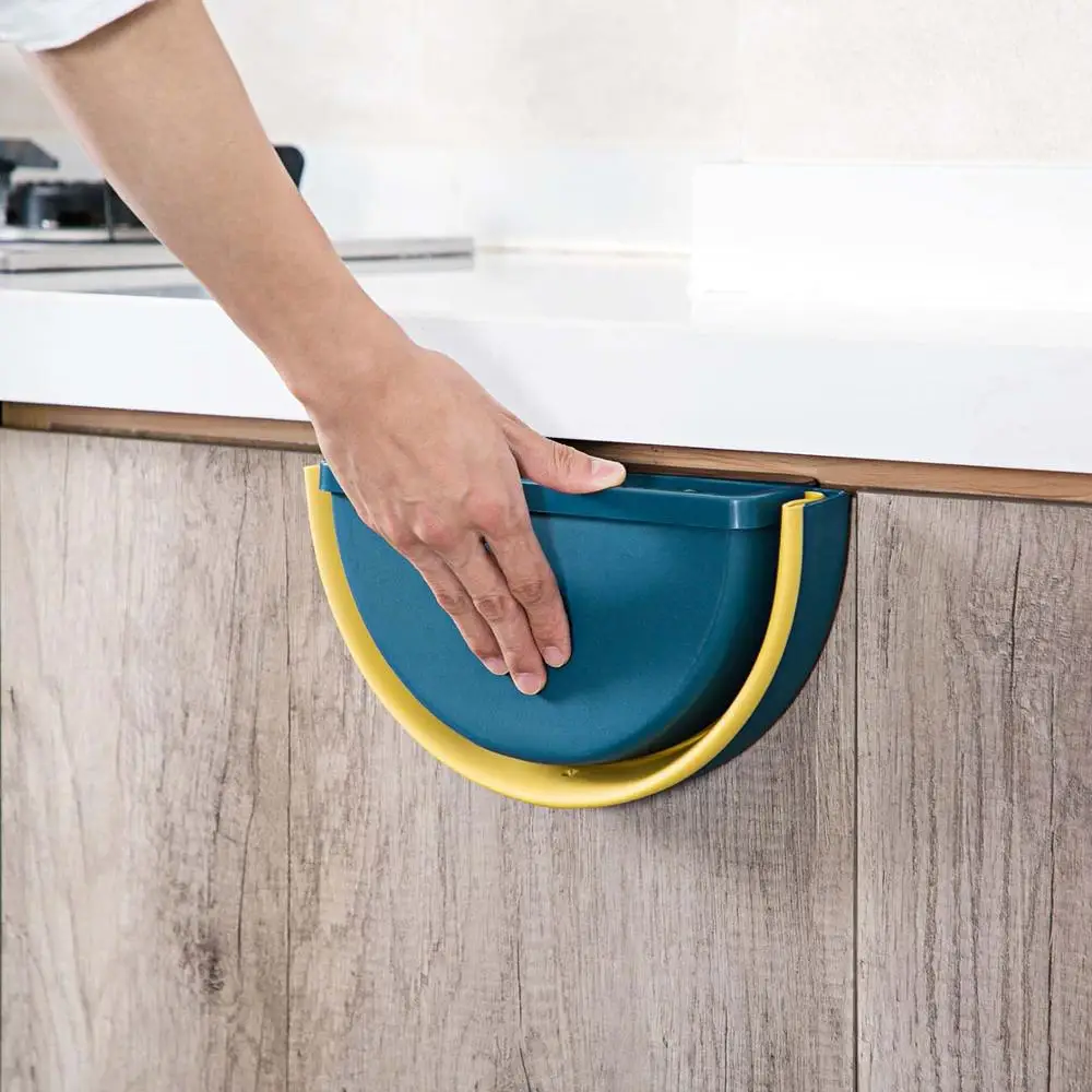 Складное мусорное ведро кухонный шкаф дверь подвесное настенное для кухонного