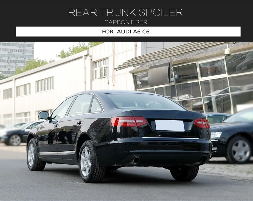Для Audi A6 C6 спойлер из углеродного волокна задний багажник крыло для Audi A6 C6 2008-2011