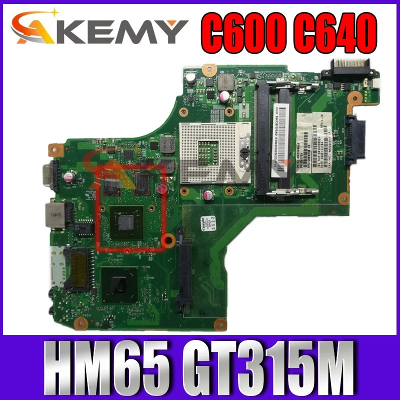 

Материнская плата для ноутбука toshiba satellite C600 C640 HM65 GT315M 6050A2448001-MB-A02 CT10RG 1310A2448004 SPS V000238080