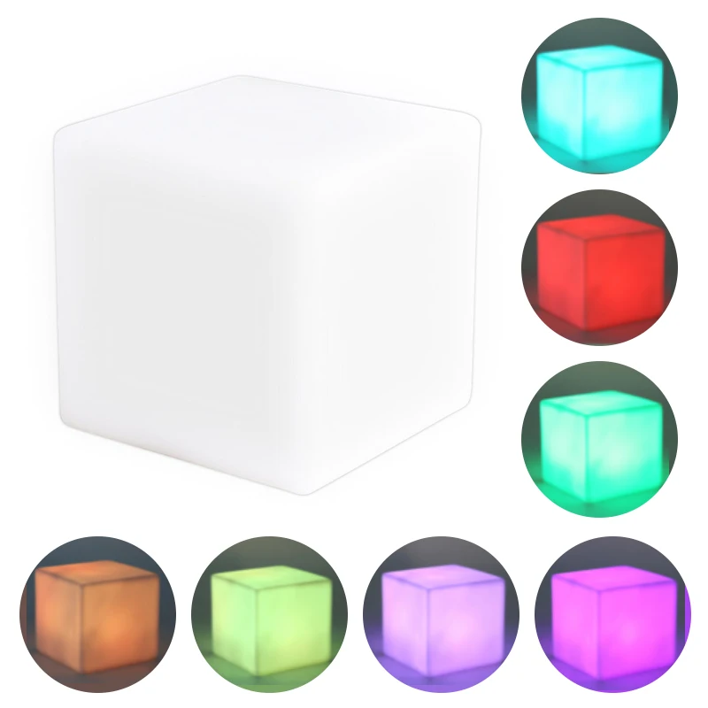 

LED Color Changing Mood Cube Night Light Table Lamp Gadget Home Party Decor Decoration Lighting 7 Color