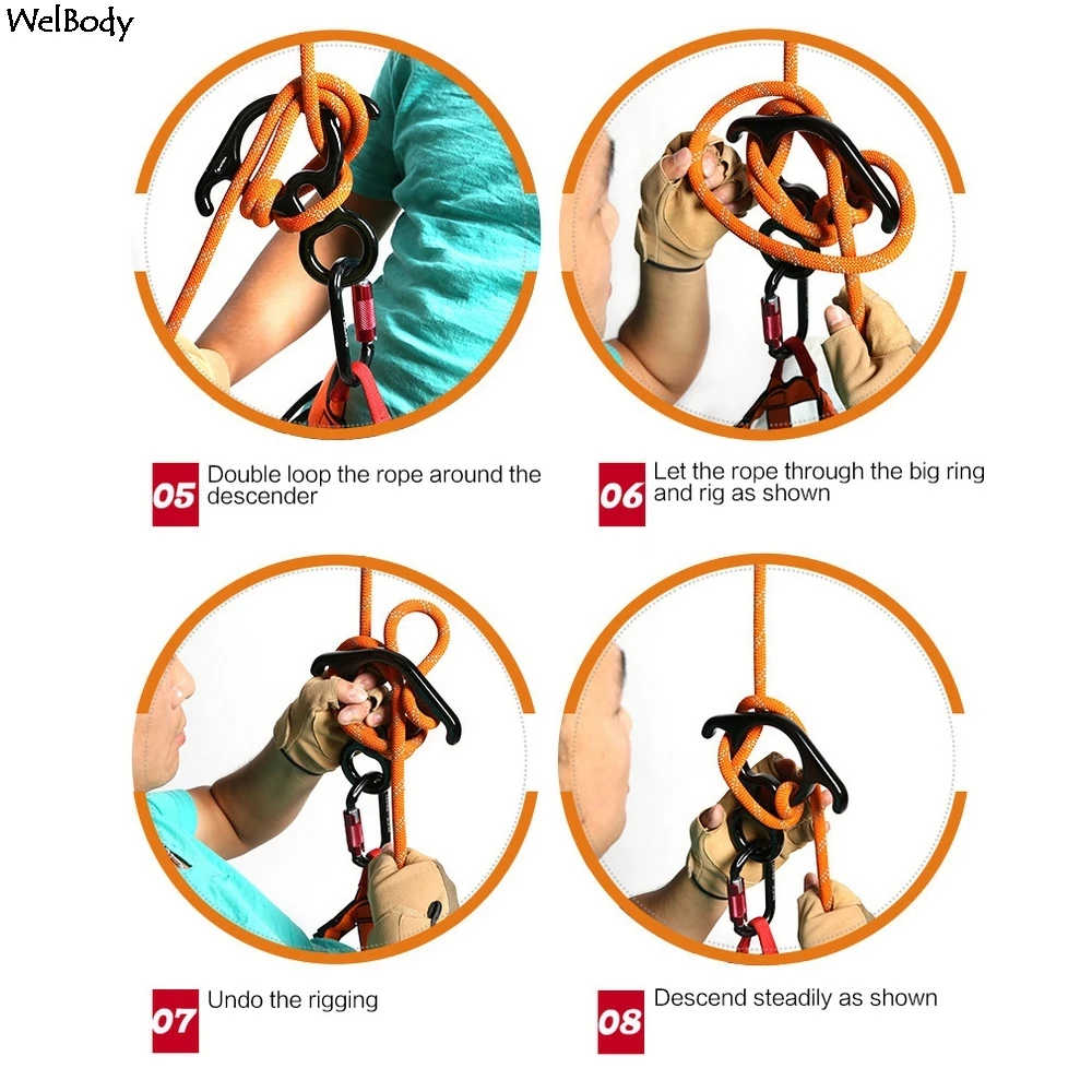 Наружный алюминиевый Магниевый сплав скалолазание 8 слов кольцо 50KN OX рожок обруч