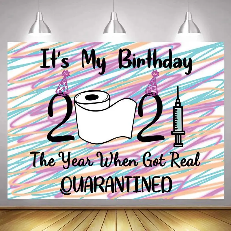

It is My 2021 Birthday Party Backdrop Table Decor Graffiti Lines Doctor Family Celebrate Newborn Baby Photographic Backgrounds