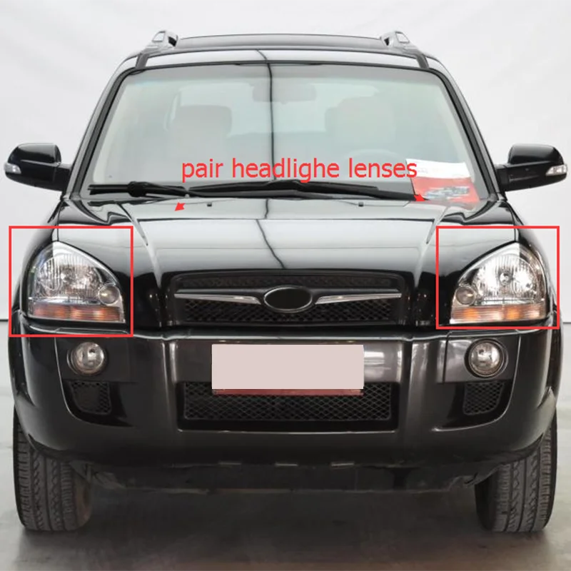 1 пара фары автомобиля Прозрачная крышка объектива для HYUNDAI TUCSON 2005 2009 левый и