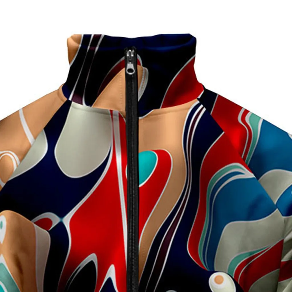 SAGACE новинка мужская повседневная куртка с рукавами реглан 3D Граффити vortex