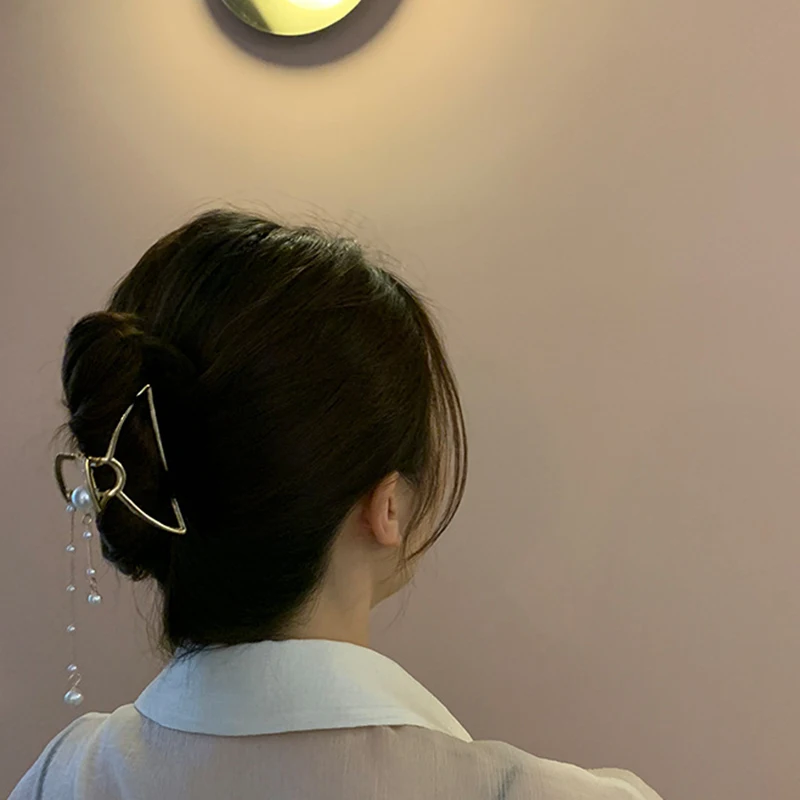 

Tassel Hair Pins For Women Girl Vintage Metal Hair Clip Jewelry Hair Accessories Geometric Hair Crab Tassels Hair Claw Hairpin
