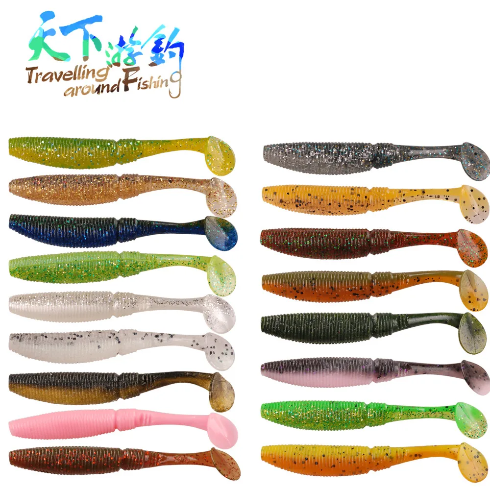 

5 шт., Силиконовые Мягкие рыболовные приманки 7 см, 3 г, 17 цветов