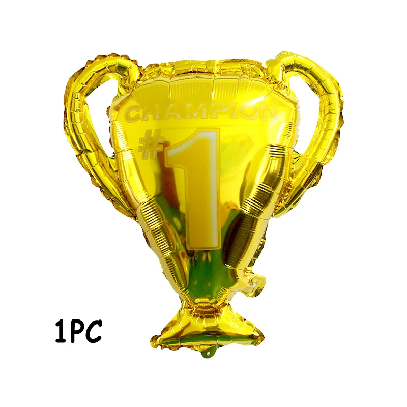 Большой золотой трофей футбольный баннер 18 дюймов Футбол фольги воздушный шар