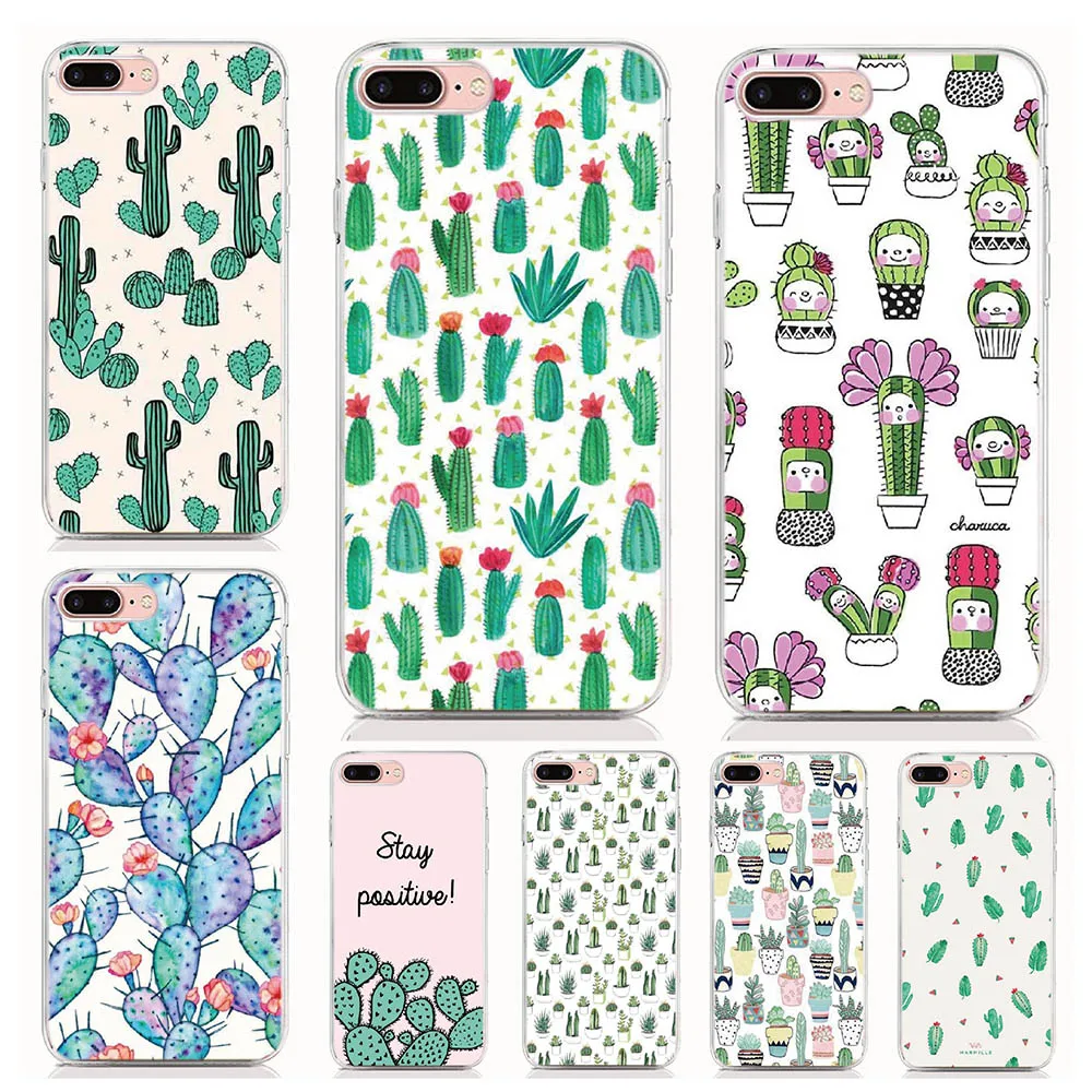 

For Wiko Jerry 4 3 2 Max U Feel Fab Prime Lite Freddy Robby 2 Cink Five Case Cute Cactus Soft TPU Back cover Mobile phone bag