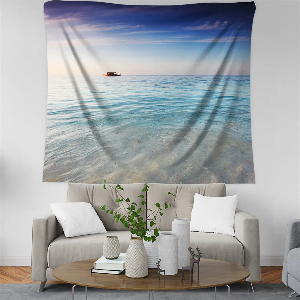 Гобелен для пляжа голубое море вода небо пляж домашний декор гобелен одеяло