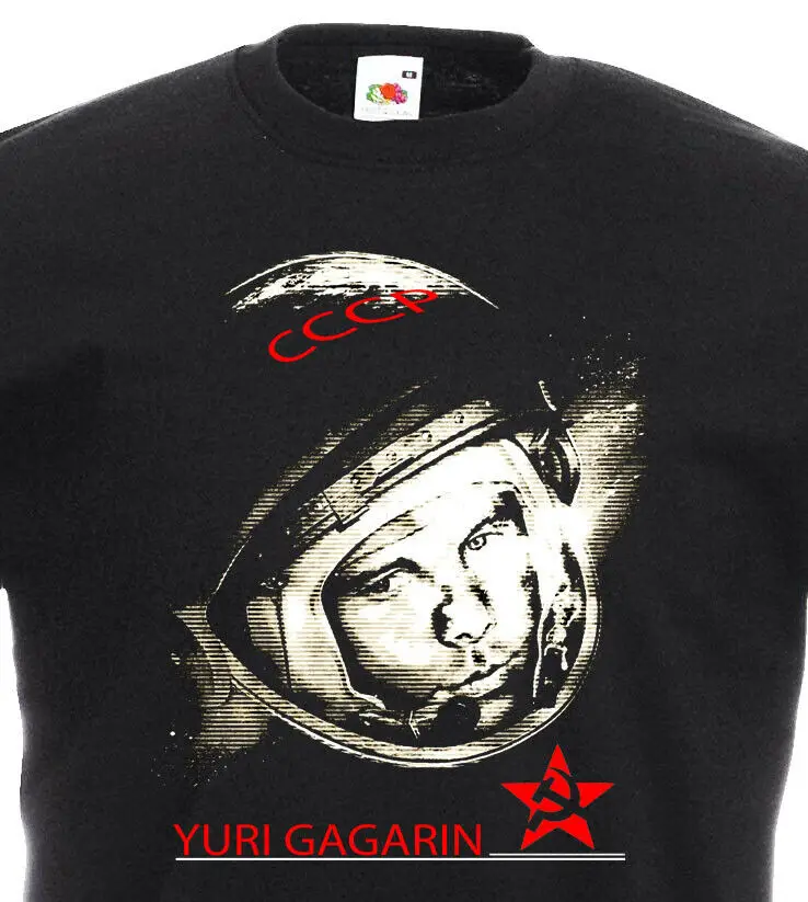 Cccp Yuri Gagarin T Shirt Kosmonaut Russia Retro Space Ussr Ddr 2019 Unisex Tees