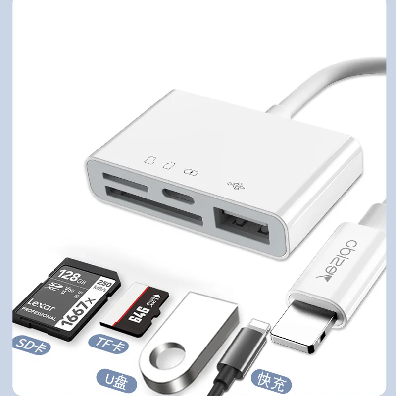 1080P HDMI кабель USB SD TF кардридер цифровой AV TV OTG адаптер концентратор для iPhone X XR XS 11Pro