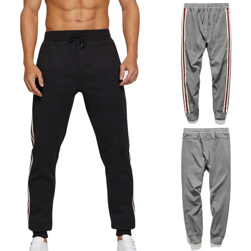 Plus Velvet Men Sweatpants Casual Pants Winter New Men's Drawstring Solid Color Male Fashion Brand Comfortable Sporting | Мужская