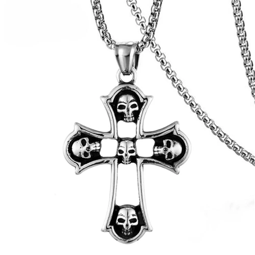 

Antique Titanium Steel Chain Jesus Pendant Trend Gift Christmas Necklace Stainless Fashion Jewelry