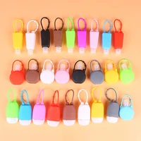 1pcs 30ml portable bottle cover silicone gel case refillable bottle empty travel for lotion shampoo cosmetic squeeze containers